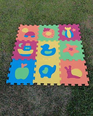 Tappeto Puzzle Bambini - 9 Mattonelle Morbide