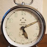 Orologio sveglia Wehrle three-in-one - anni ‘40