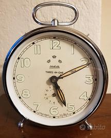 Orologio sveglia Wehrle three-in-one - anni ‘40