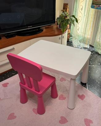 Tavolino e sedia ikea