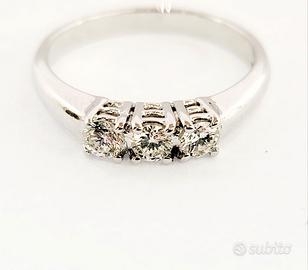 Anello Donna trilogy Oro e Diamanti 18kt-750 