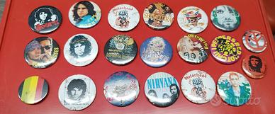 collezioni Lotto 20 Spille Vintage Rock Metal80