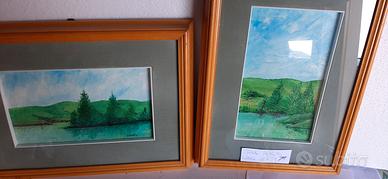 Quadri olio su cartone telato.