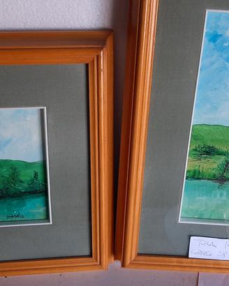 Quadri olio su cartone telato.