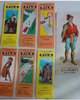 Lotto stock 7 segnalibro Fila - Pirati Cartelli st
