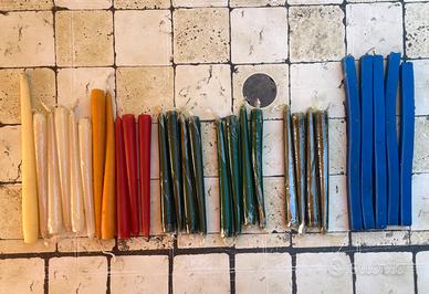 Taper candles vintage, candele affusolate