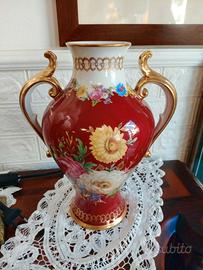 Splendido vaso in porcellana Limoges realizzato da