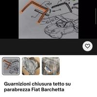 Guarnizione parabrezza Fiat Barchetta