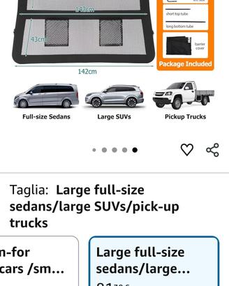 Protezione per sedile posteriore auto 