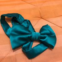 Papillon uomo verde nuovo