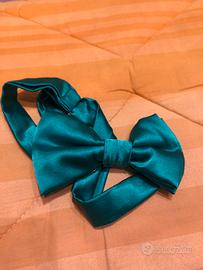 Papillon uomo verde nuovo