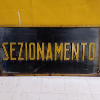 TARGA IN METALLO FERROVIA ( fd)