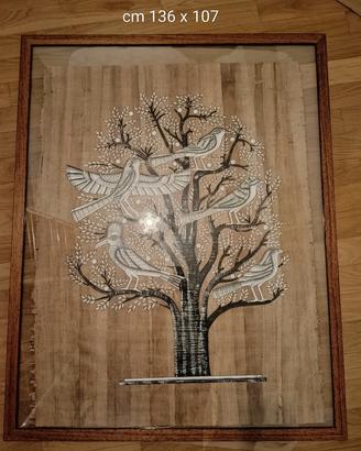 Quadro grande papiro egizio albero della vita 