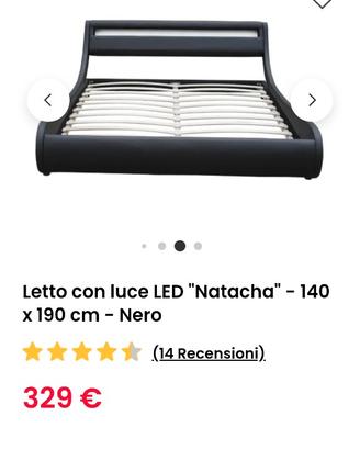 Letto a led king size