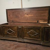 cassapanca antica in noce 