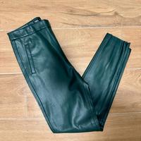 Pantaloni in ecopelle Zara - Verde Bottiglia