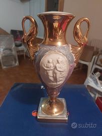 Anfora ceramica CA Felce portalampada anni 60