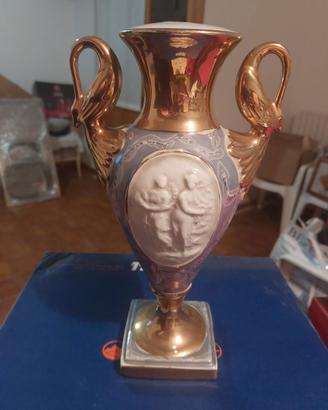 Anfora ceramica CA Felce portalampada anni 60