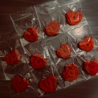 Portachiavi a forma di cuore fatti a mano