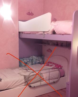 Letto a castello e materasso una piazza