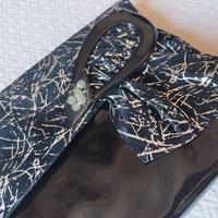 borsa pochette nera elegante con tracolla nuova