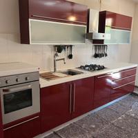 Cucina LUBE laccata lucida bordeaux