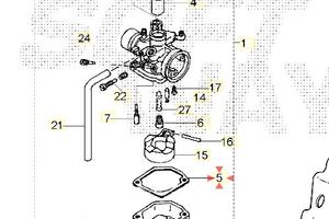 Guarnizione vaschetta galleggiante Yamaha BW'S 50 