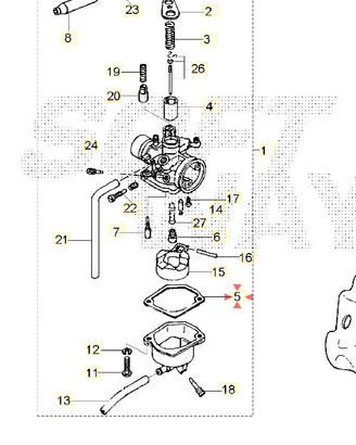 Guarnizione vaschetta galleggiante Yamaha BW'S 50 