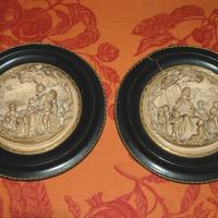 2 bassorilievi in cornice Nap. III