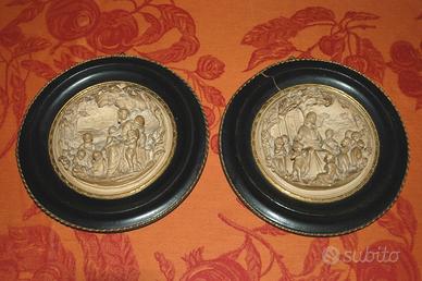 2 bassorilievi in cornice Nap. III