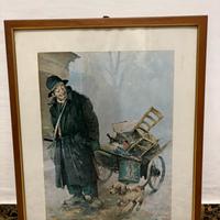 Quadro signore con carretto - trasloco San Martino