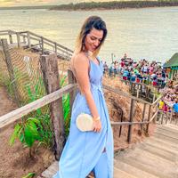 Abito lungo azzurro – usato solo due volte!