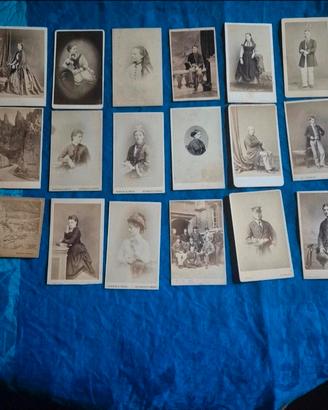 raccolta 18 carte da visite 1870