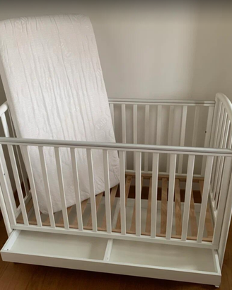 Lettino Pali in legno, colore bianco