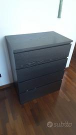Cassettiera IKEA nero, 4 cassetti