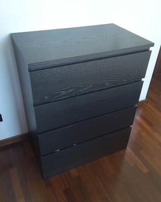 Cassettiera IKEA nero, 4 cassetti