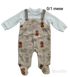 Tutina in Ciniglia Orsetti pastello 