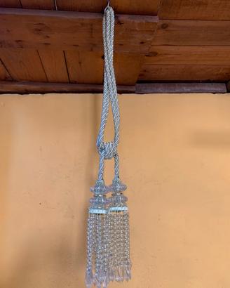 Ferma tende nappe embrasse plastica e corda 2 pz