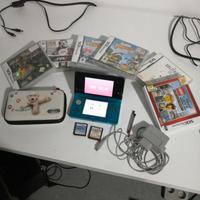 Nintendo 3ds con 8 giochi alimentatore originale 