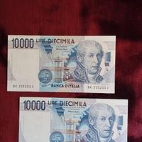 Coppia banconote LIRE 10.000