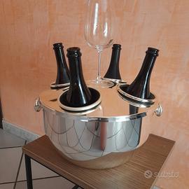 spumantiera ARIR 4 bottiglie, silver Plated