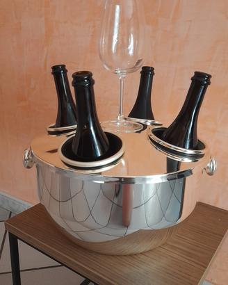 spumantiera ARIR 4 bottiglie, silver Plated