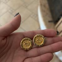 Orecchini celine paris da bottoni originali vintag