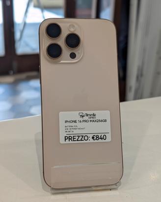 iPhone 16 Pro Max 256GB desert usato garanzia 