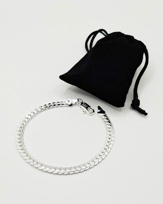 elegante bracciale argento uomo donna  18/19 cm