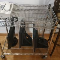 Carrello acciaio inox ruote piroettanti