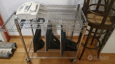 Carrello acciaio inox ruote piroettanti