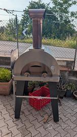 forno pizza a legna oveneat 2 pizze acciaio inox