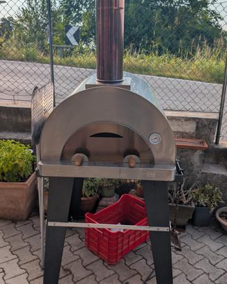 forno pizza a legna oveneat 2 pizze acciaio inox