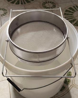 Filtro in acciaio doppia rete per miele